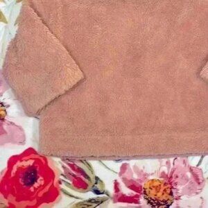 Teddy Bear Sherpa coral/pink cropped sleeves